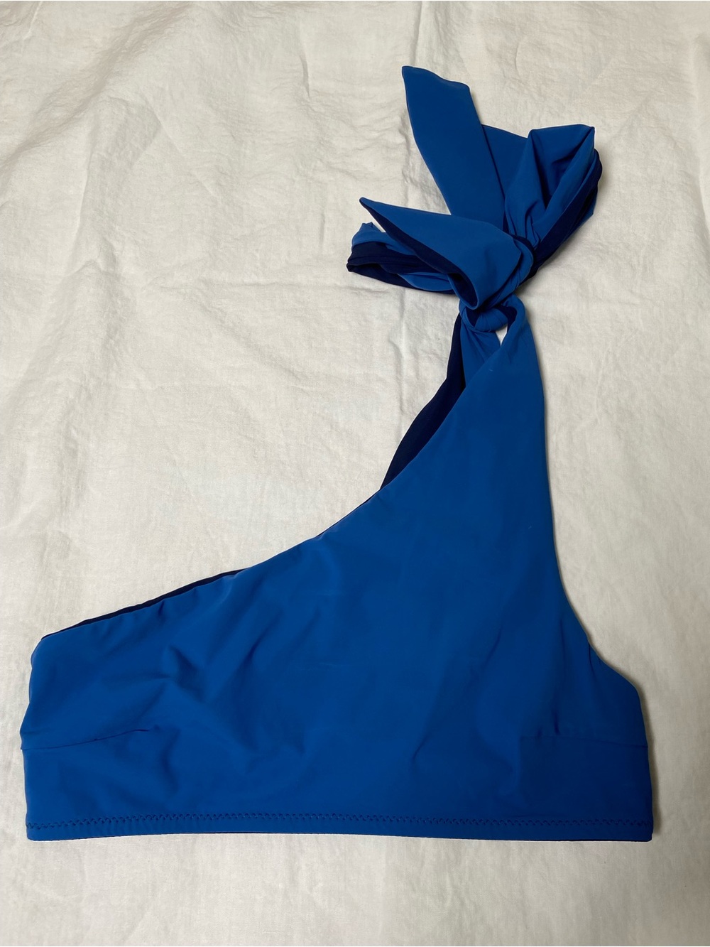 ARAKS One Shoulder Double Sided Blue Swim Bikini Top Large